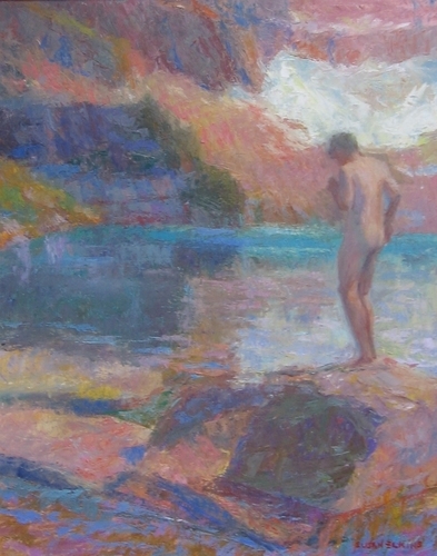 Figure by Lake Oesa